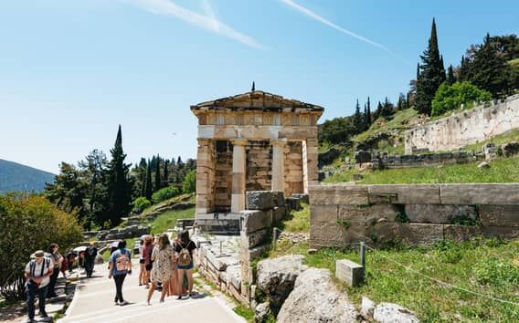 Atenas: Visita guiada de un día a la Mitología de Delfos y al Museo